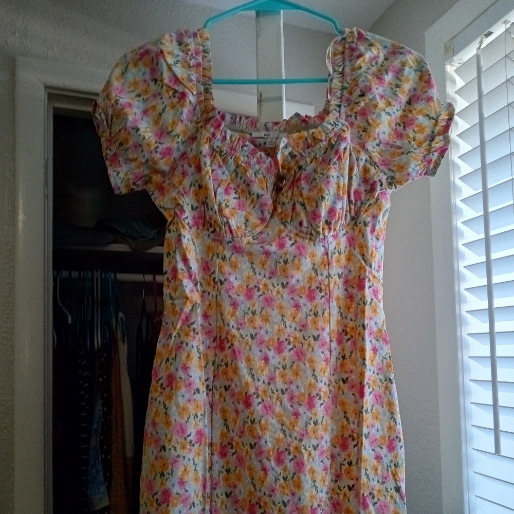 Multi-color Floral Mini Dress